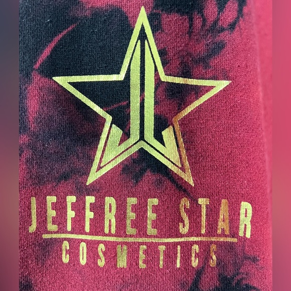 Jeffree Star Red and Black Pullover Hoodie with Gold Logo - Picture 5 of 6